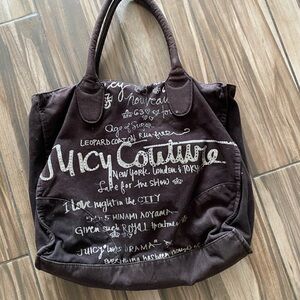 Juicy Couture Brown Tote with Silver Accents